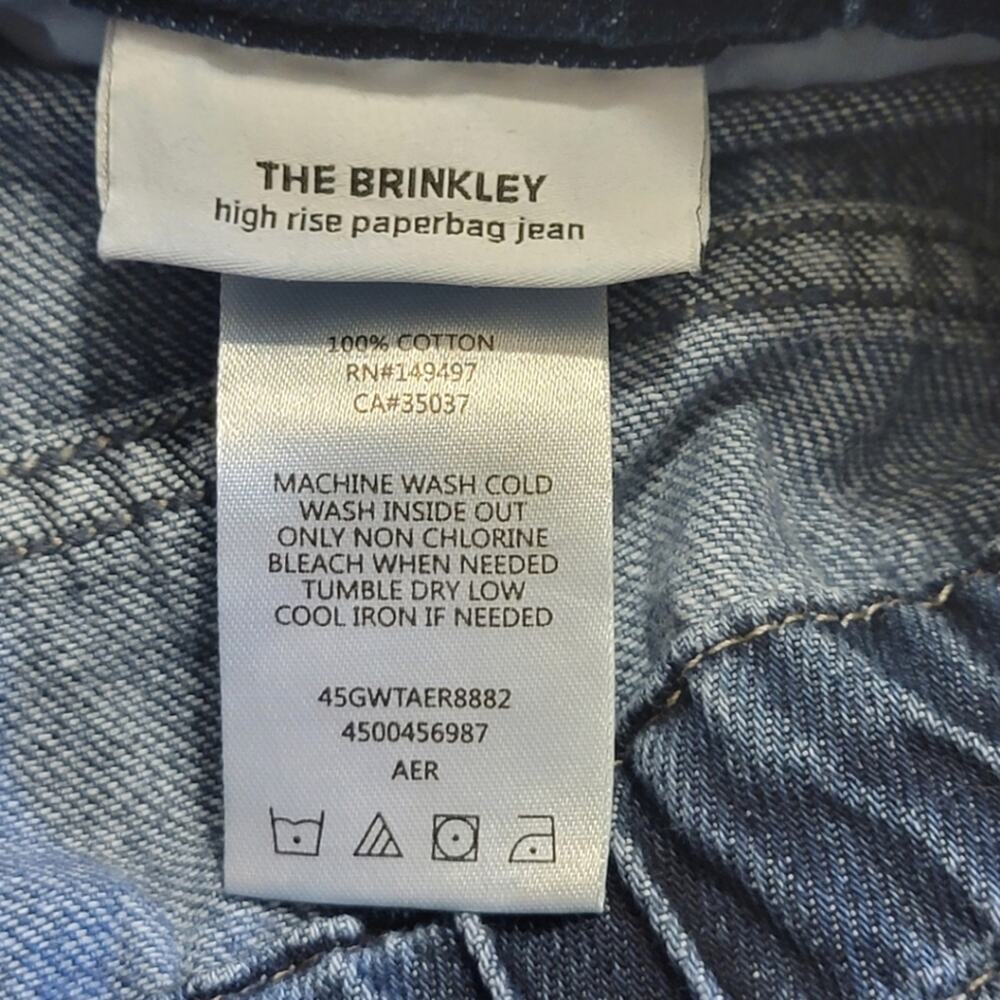 Joes Jeans The Brinkley High Rise Paperbag Tie Waist Straight Denim Jean Size 30 - Picture 12 of 14